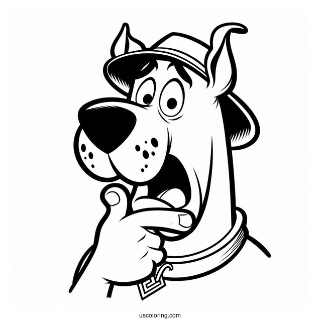 Coloring Page Of Mystery Inc Character Being Stunned