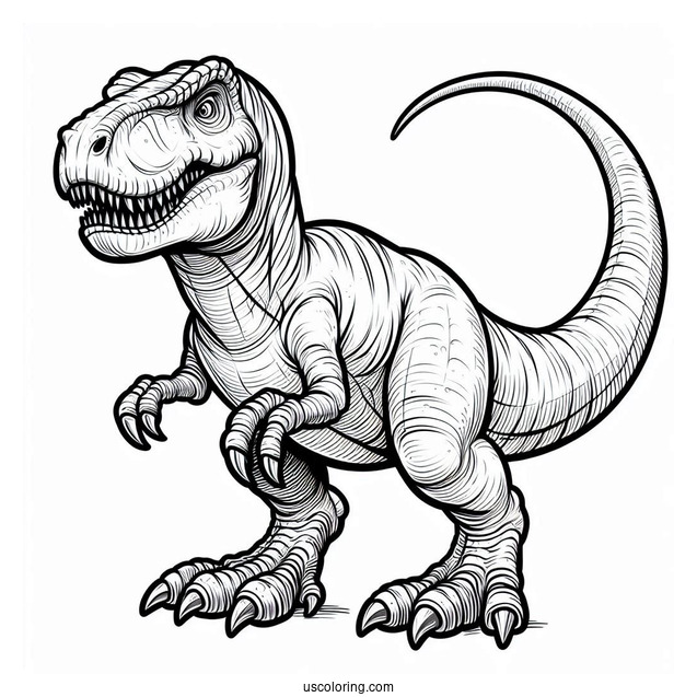 T-Rex With Large Claws To Color