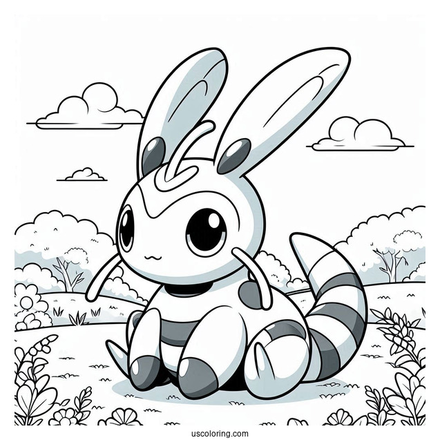 Heracross In A Field Coloring Sheet