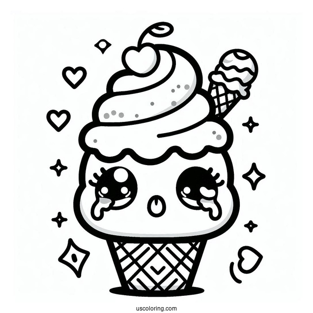 Ice Cream Dream Shopkins Crying For Coloring