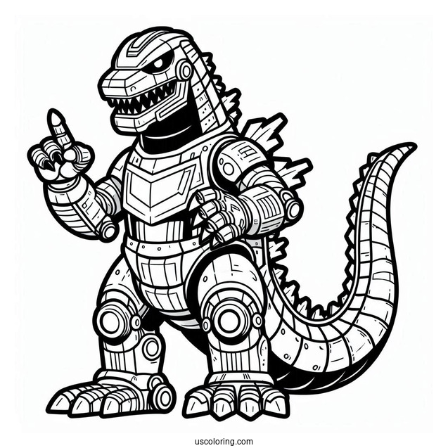 Robot Godzilla Coloring Page