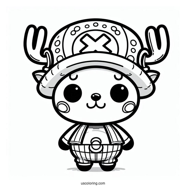 One Piece Coloring Page Of Tony Tony Chopper For Preschoolers