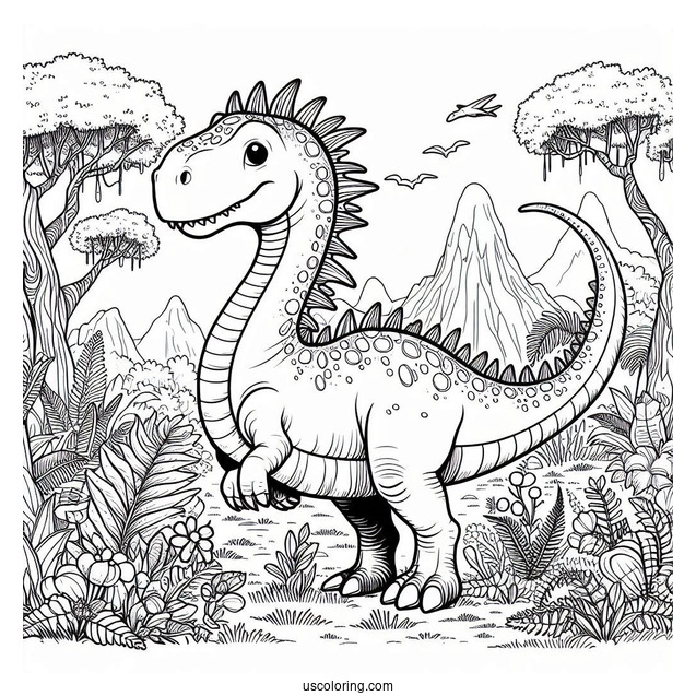 Adorable Corythosaurus Outside The Forest