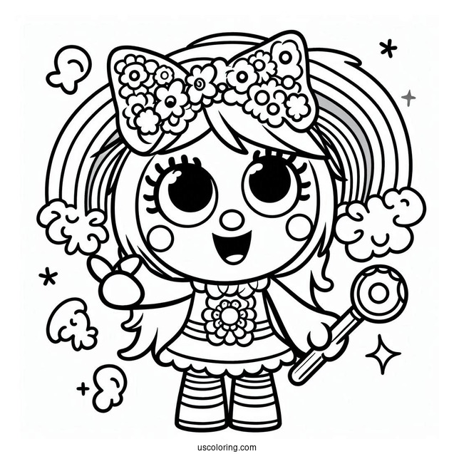 Kawaii Zoe Coloring Sheet