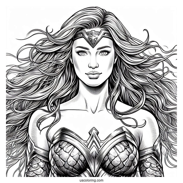 Aquaman Coloring Page Realistic Mera In Atlantis