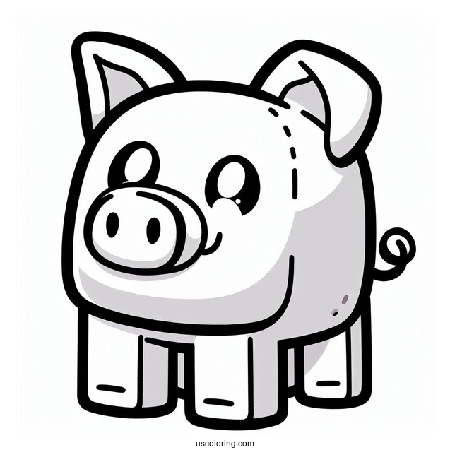 Coloring Page Of Piggy From Roblox