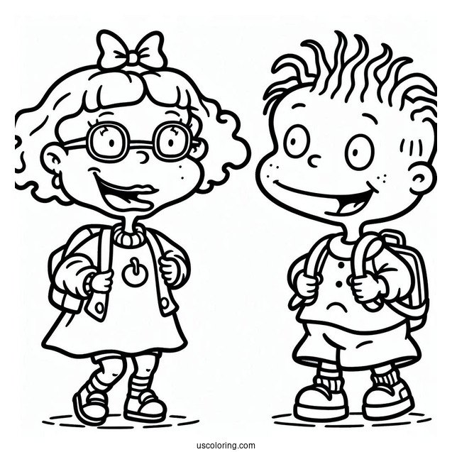 Rugrats Coloring Page Of Lillian And Philip DeVille