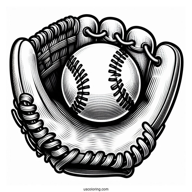 Easy To Color Baseball Glove