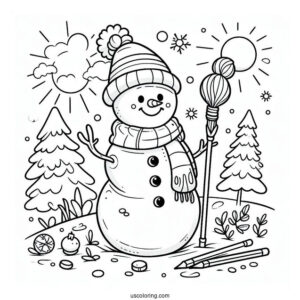 Frosty The Snowman Coloring Page