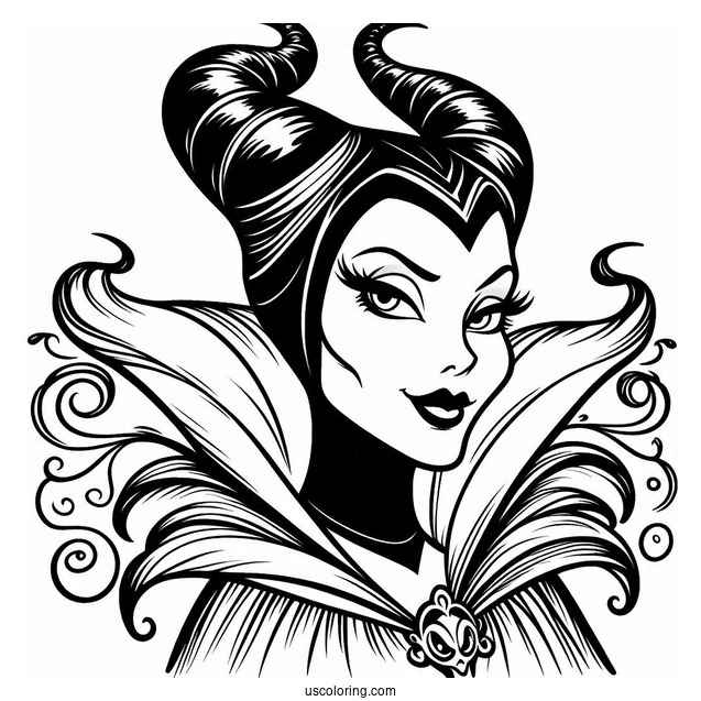 Evil Maleficent Character To Color