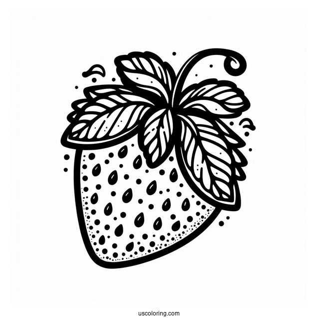 S For Strawberry Coloring Page For Preschoolers