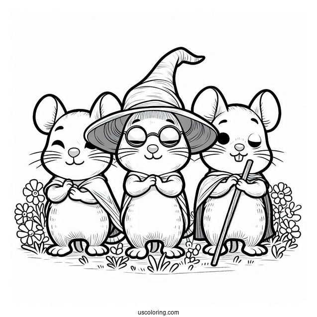 Three Blind Mice From Shrek To Color