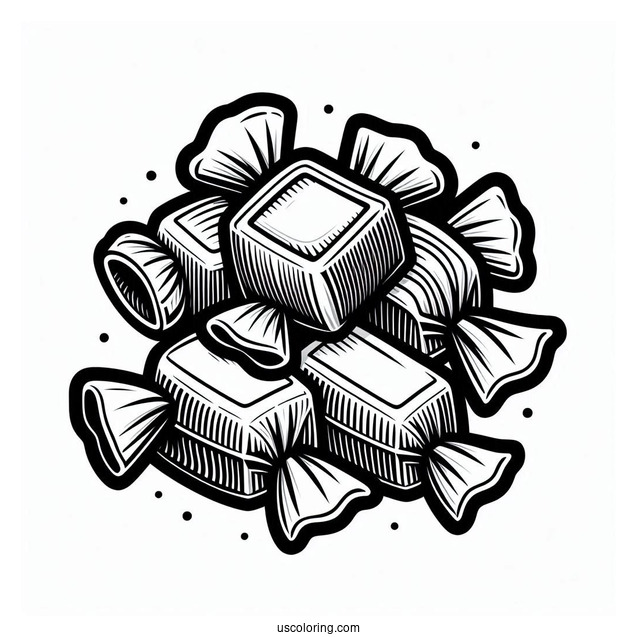 Simple To Color Chocolate Pieces