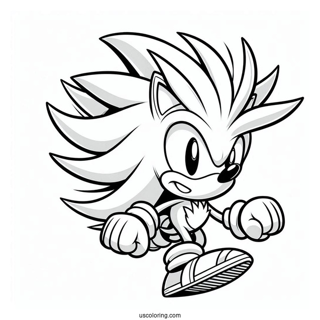 Detailed Outline Of Silver the Hedgehog