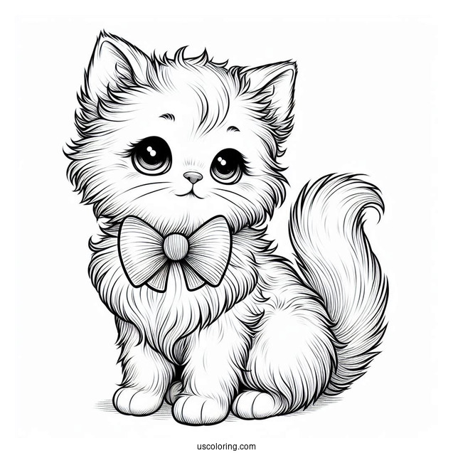 Furry Kitten With Bowtie