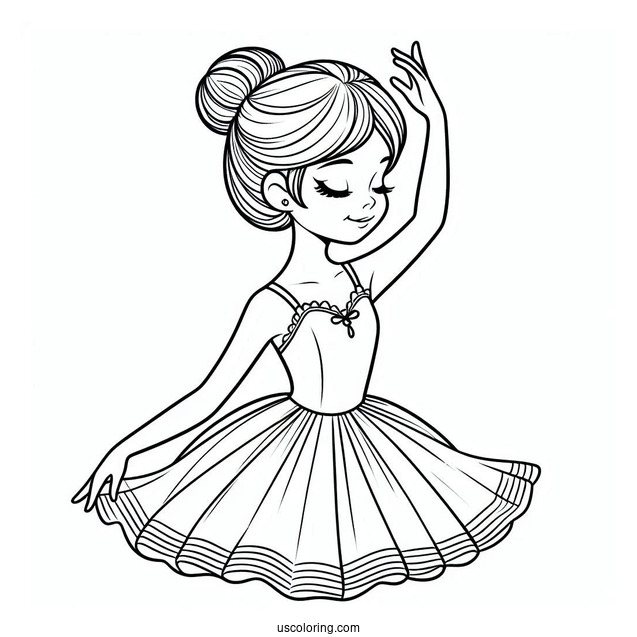 Ballerina Dress Coloring Page