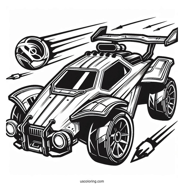 Rocket League Coloring Page Octane For Kids