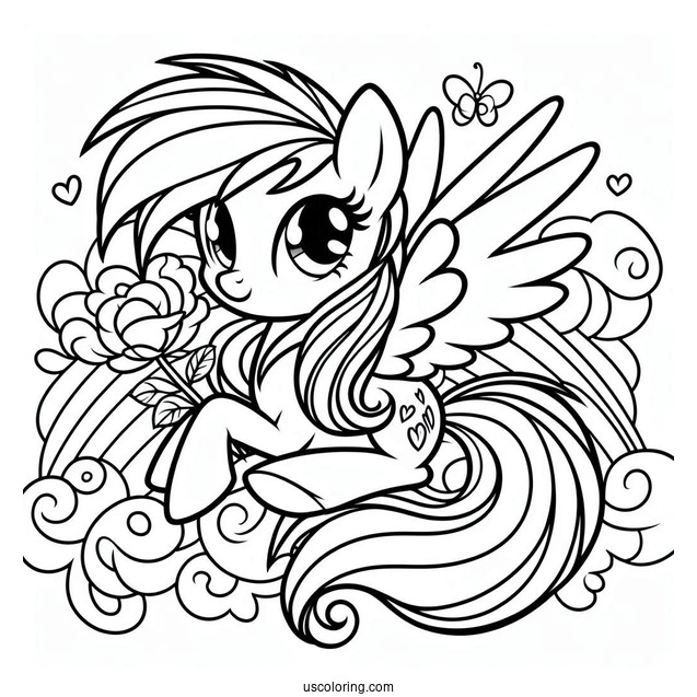Rainbow Dash Coloring Page From Equestria Girls