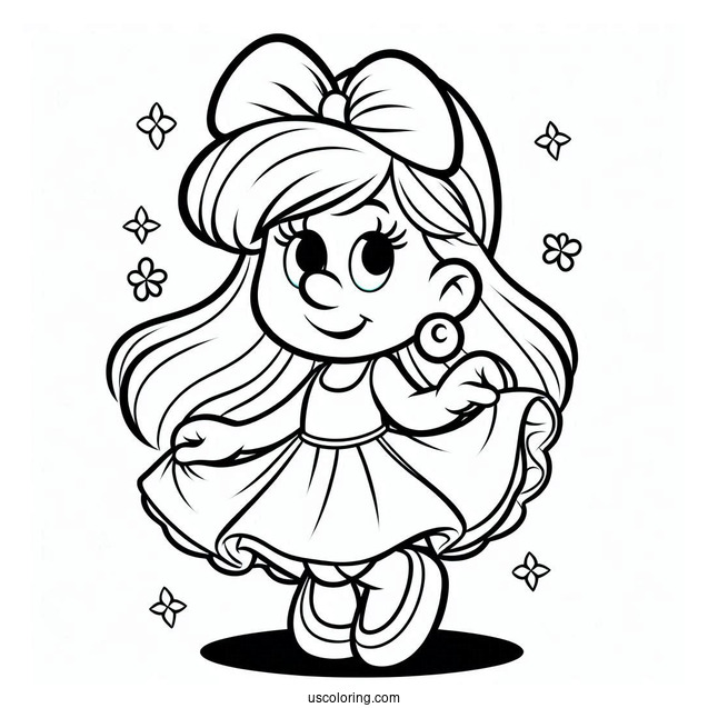 Smurfette In Pretty Dress