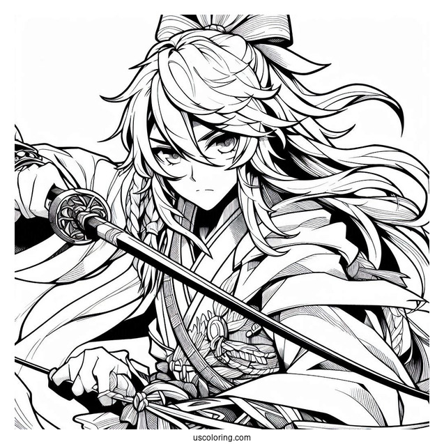 Manga Coloring Page Of Elusive Warriors Manga Cover For Kids