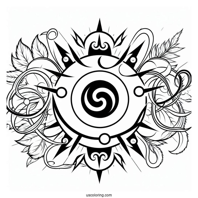 Kurama Chakra Mode Naruto Coloring Page