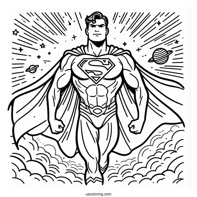 Simple Outline Of Superman To Color(1)