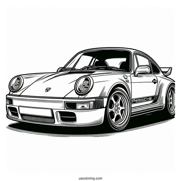 Porsche Coloring Page Logo