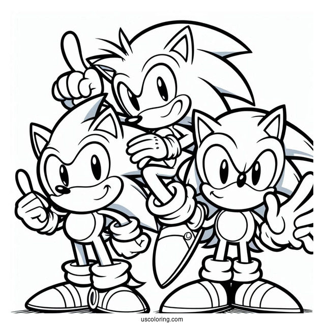 Sonic And Friends Coloring Page