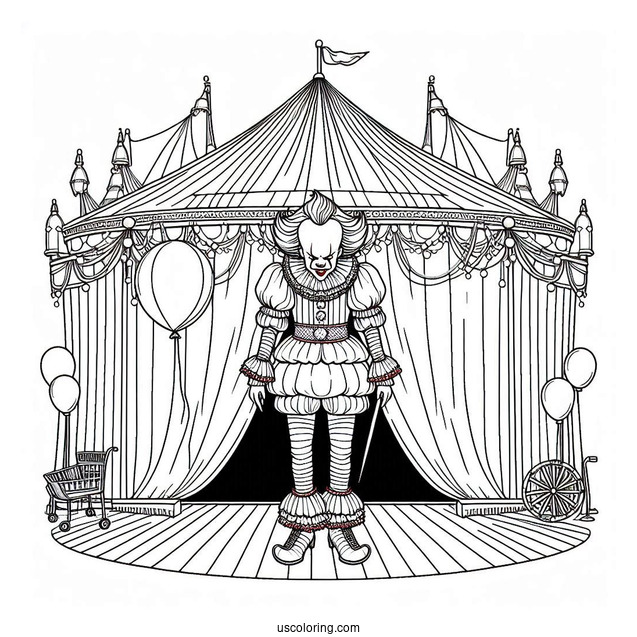 Pennywise Looming Over Circus Entrance