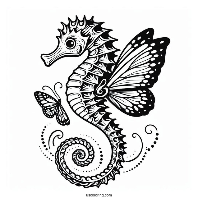 Seahorse With Butterfly Wings
