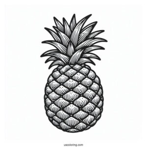 Juicy Pineapple Coloring Sheet