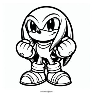 Coloring Page Of Knuckles