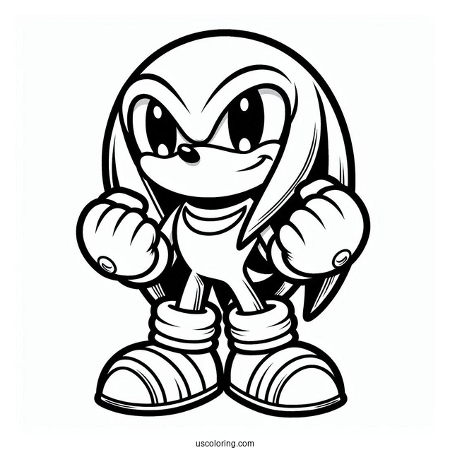 Coloring Page Of Knuckles