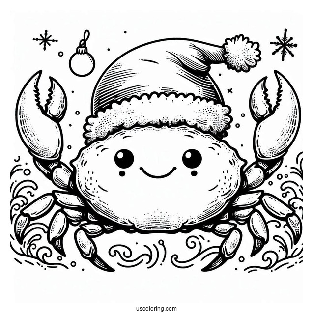 Christmas Island Red Crab Coloring Page With Claws Out