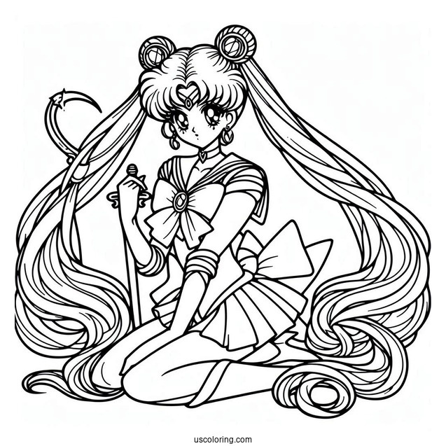 Easy Sailor Guardians Coloring Sheet