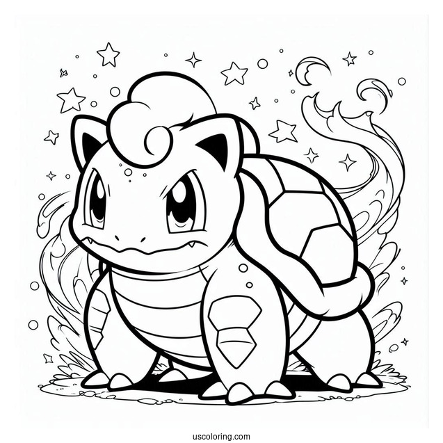 Coloring Sheet Of Blastoise