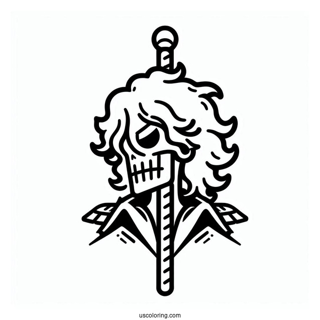 Easy Outline Of Shanks One Piece Coloring Page