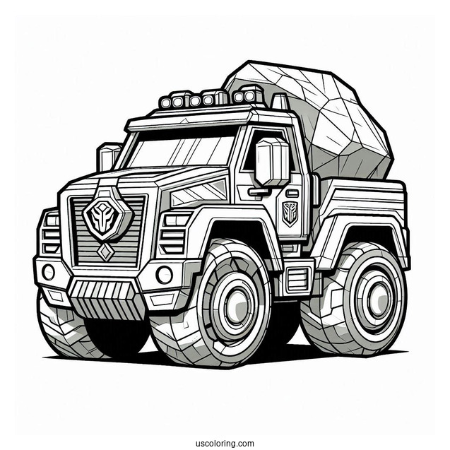 Transformers Rescue Bots Coloring Page Boulder Car Form