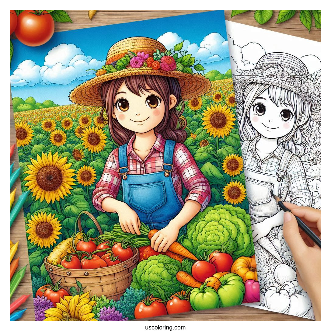 farmer coloring pages feature image