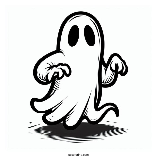 Ghost Monster From Scooby-Doo To Color