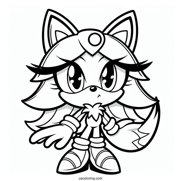 Cute Nicole the Holo-Lynx Coloring Sheet