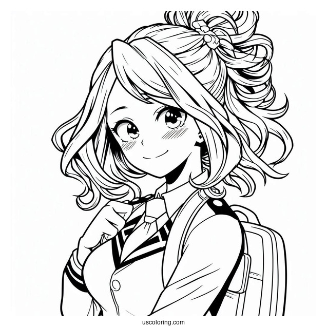Mina Ashido My Hero Academia Coloring Page