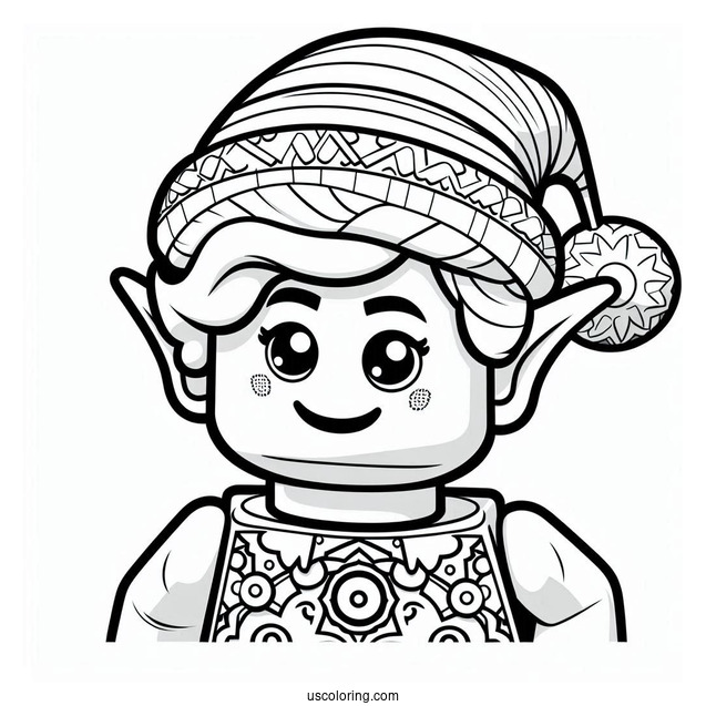 Lego Elf Coloring Picture For Kids
