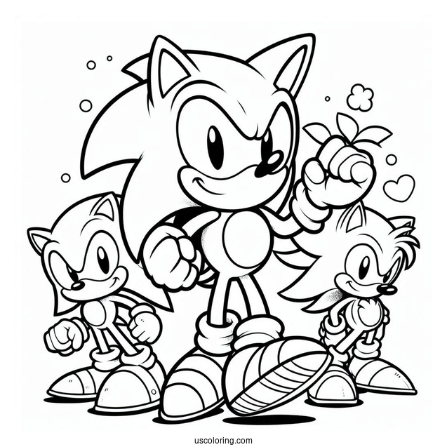 Sonic And Friends Coloring Page