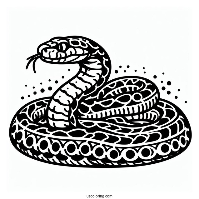 Deadly Viper Snake To Color