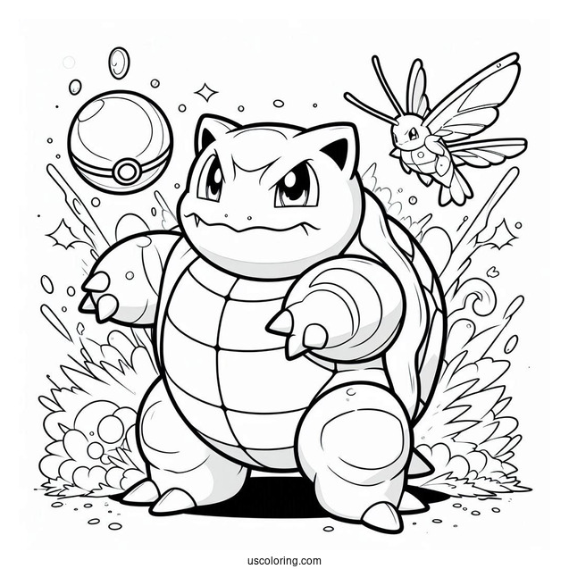 Coloring Sheet Of Blastoise