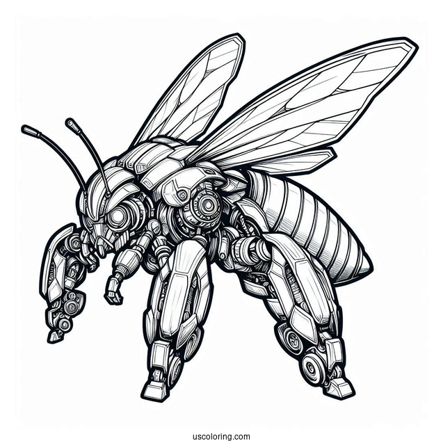 Realistic Autobot Bumblebee Coloring Page