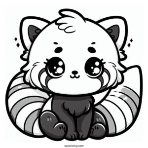 Adorable Kawaii Red Panda