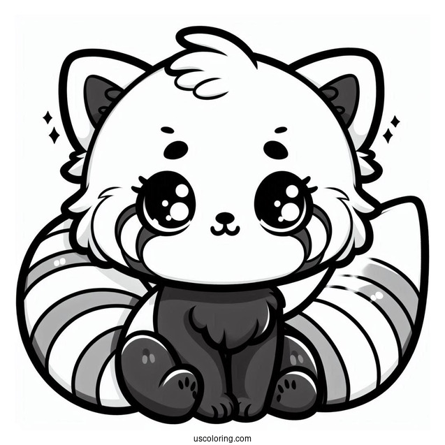 Adorable Kawaii Red Panda