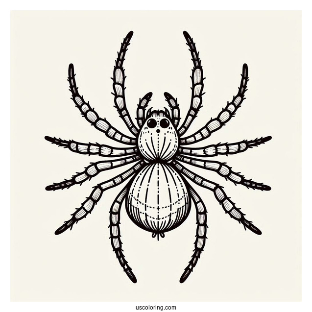 Simple Outline Of Spider To Color